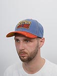 Бейсболка STETSON арт. 7721145 BASEBALL CAP SINCE 1865 VINTAGE DISTRESSED (голубой / оранжевый)